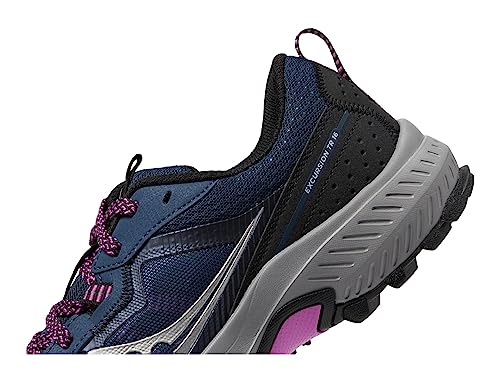Saucony Women's Excursion TR16 GTX Trail Running Shoes Navy Razzle 9