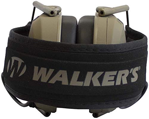 Walker's Game Ear Molon Labe FDE Razor Electronic Muffs Sound Activated Compression Slim Design, Multicolor