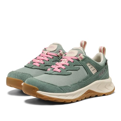 Kids Waterproof Hiking Shoes - Unisex Hightrail Low with Support & Breathability - Lily Pad & Cashmere Rose, Big Kid