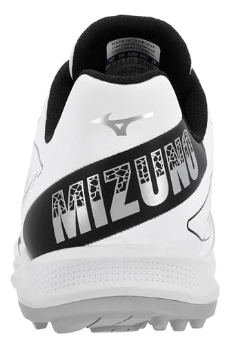 Unisex Cushionrevo Diamond Turf Shoes - White & Black, Wide Women / Men Size 12 / 10.5
