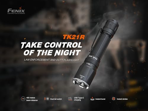 High Lumen Tactical Flashlight 3600 Lumens USB-C Rechargeable Waterproof Compact