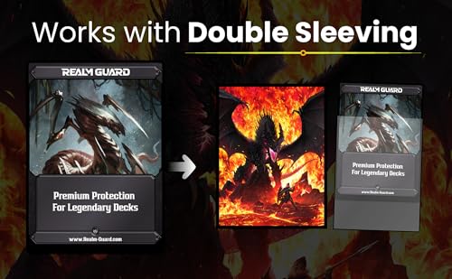 Fire Dragon Hand-Drawn Textured Matte Card Sleeves 100 Count - Graphene Variation