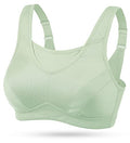 Wingslove Plus Size Sports Bra 36DDD Green Non Padded Wirefree Workout Bounce Control