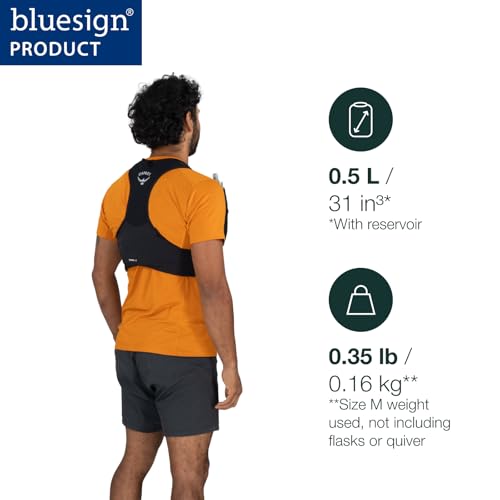 Men's Running Hydration Vest with Soft Flasks - Medium Black