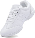 BAXINIER Girls White Cheerleading Dance Shoes - Toddler Size 9, White 6683