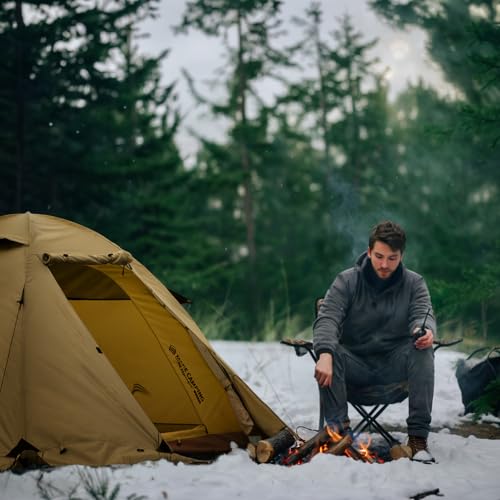 BISINNA 4-Season Backpacking Tent for 2 Persons - Brown, Lightweight, Waterproof, Easy Setup