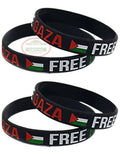 Sports Silicone Wristbands - Free Palestine Bracelets for Women & Men - Waterproof Rubber Support Palestine Flag - 12