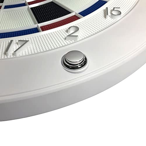 Bluetooth LED Dartboard with App Control - White Edition