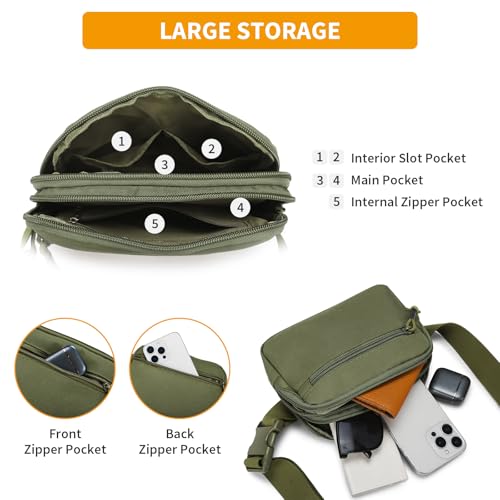 HUNTVP Tactical Fanny Pack Small Waist Bag - Army Green