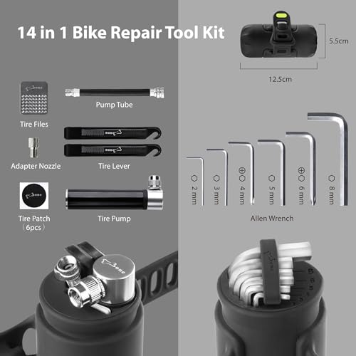 Bone 14-in-1 Bike Repair Kit - Black Portable Cycling Tool Capsule