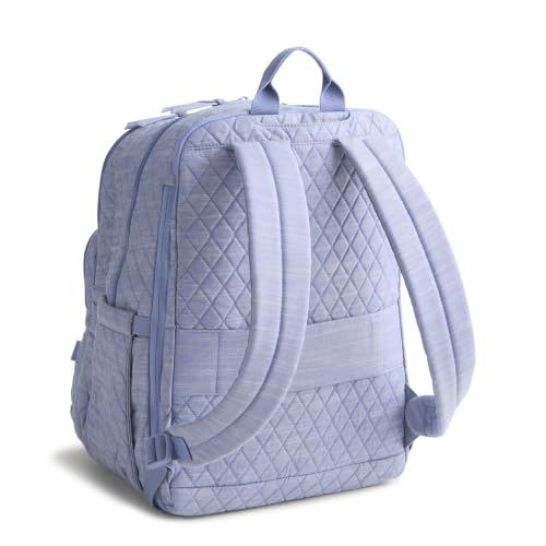Vera Bradley XL Bancroft Backpack Blue Chambray 38L - One Size Premium Cotton