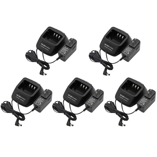 Kokorasa 5-Pack KSC-35S Rapid Charger for Kenwood Radio Batteries TK-2000 TK-3000
