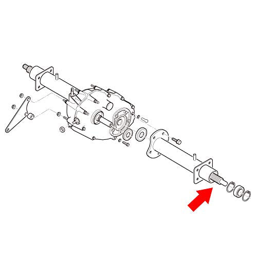 10L0L Passenger Side Rear Axle Shaft for EZGO Gas Golf Carts 1994-2009
