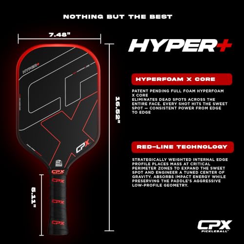 Red 16mm Full Foam Pickleball with Hyperfoam X Core™ Technology - Hyper+ Series