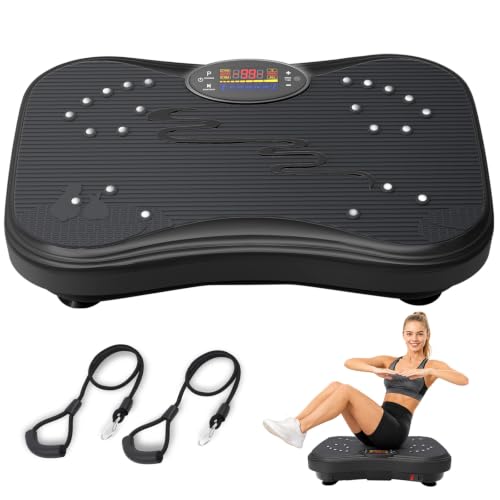 UCIN Black 480 lbs Vibration Plate Exercise Machine with Color Screen & Bluetooth, 99 Speeds