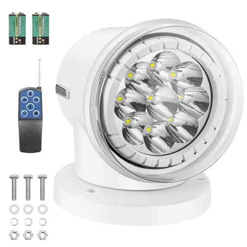 Search Light White - Wireless 60W LED Spotlight for Truck Boat Marine with Magnetic & Bracket Mounting