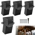 GURONG 4 Pcs Heavy Duty Deer Stand Brackets 4x4 for Tree Houses & Outdoor Platforms - Black-1set