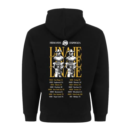 Hermanos Espinoza Linaje Tour Hoodie Large Black Official Merch