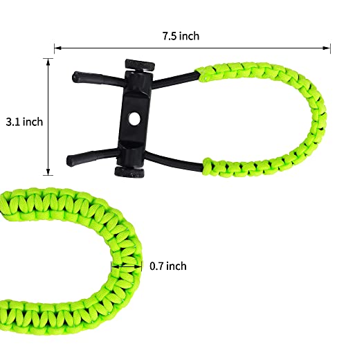 Adjustable Braided Archery Bow Wrist Sling for Hunting & Target Shooting - Green