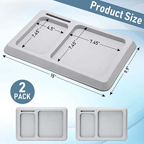 Gray EVA Foam Boat Dash Pad with 2 Compartments - Marine Phone Holder & Organizer