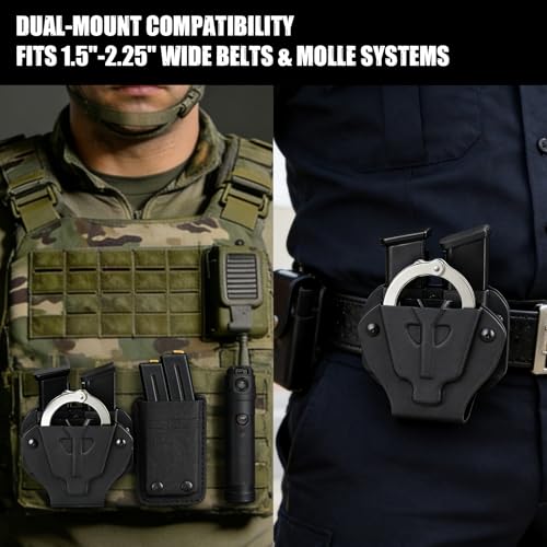 Kydex Handcuff and Magazine Holster Combo - Tactical Belt & MOLLE Compatible