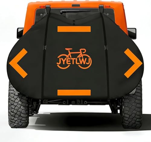 Heavy Duty Waterproof Bicycle Cover for 2 Bikes on Car Rack - Windproof & Reflective
