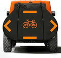 Heavy Duty Waterproof Bicycle Cover for 2 Bikes on Car Rack - Windproof & Reflective