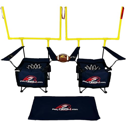 Navy Blue QB54 Football Yard Game Set with Chairs - Tailgating & Outdoor Play