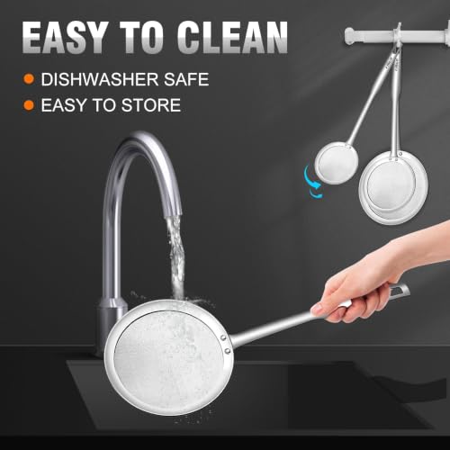 Walfos Stainless Steel Fat Skimmer Spoon Set - 3 Sizes for Cooking and Fat Removal