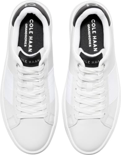 Men's Wide Leather Crosscourt Sneakers - White Black 9 Wide