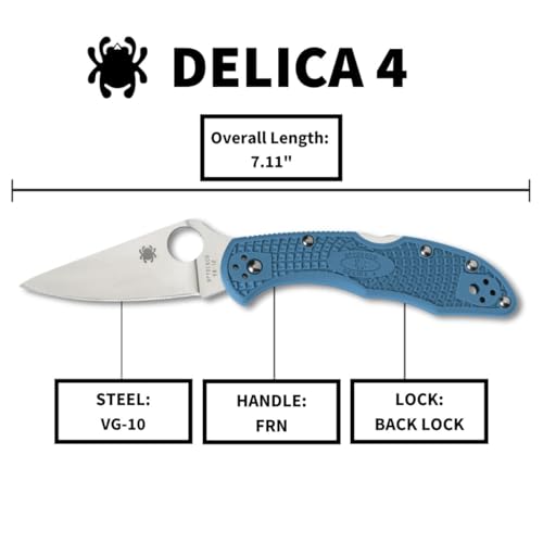 Spyderco Delica 4 Lightweight Folding Pocket Knife VG-10 Blade