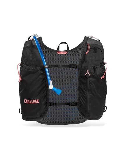 Women’s Hydration Running Vest 50oz with Reflective Safety Features - Black