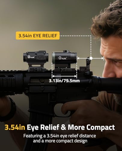 CVLIFE 3X Compact Magnifier for Red Dot Sights with Quick Release Mount