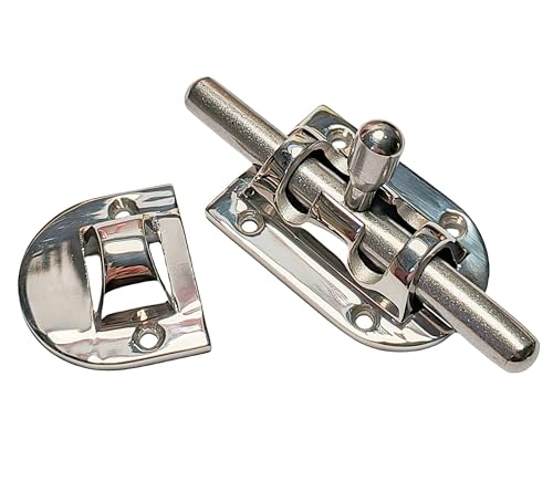 Heavy Duty Marine Stainless Steel Door Lock Latch 3-1/2 Inch Sliding Barrel Bolt