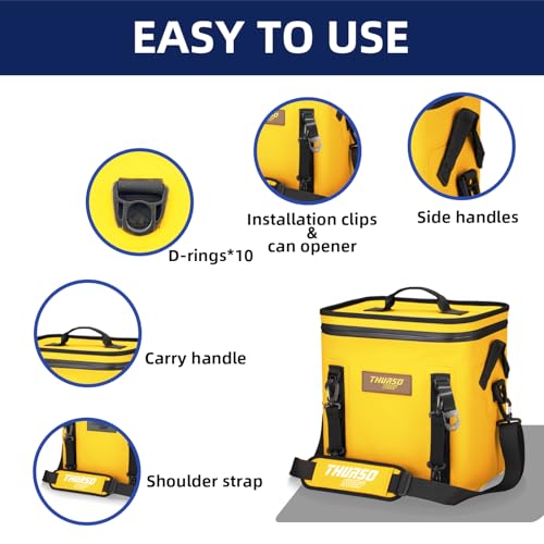 Thurso Surf Soft Cooler Bag 24 Can Portable Ice Chest - Tangerine