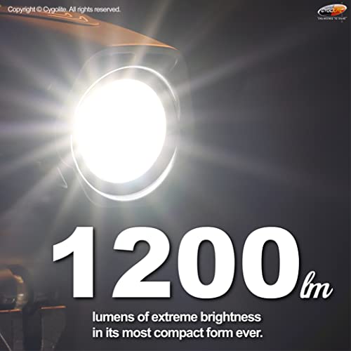 1200 Lumen Bike Light with 9 Modes Waterproof USB Rechargeable Headlight
