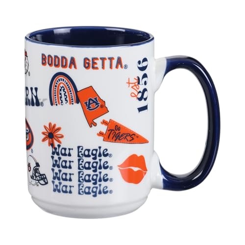 15oz Auburn University Team Spirit Mug - Official NCAA Collegiate Coffee Cup - Auburn Tigers Variation