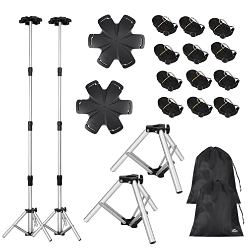Affordura 2 Pack Extra Tall Boat Cover Support Poles 27-71in Tripod Base