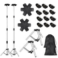 Affordura 2 Pack Extra Tall Boat Cover Support Poles 27-71in Tripod Base