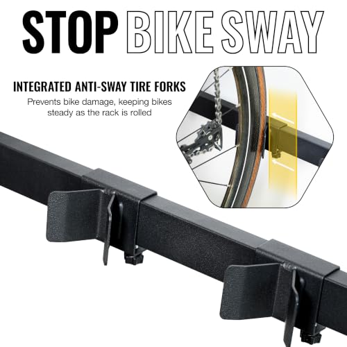 5-Bike Freestanding Bicycle Storage Rack for Garage and Home