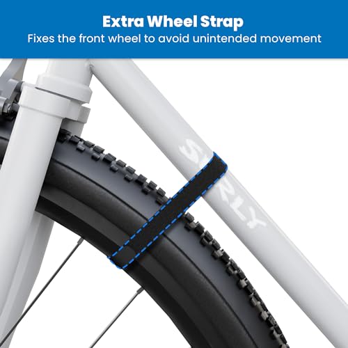 Black Mount-It! Wall Bike Rack with Shelf & Hooks for Indoor Storage