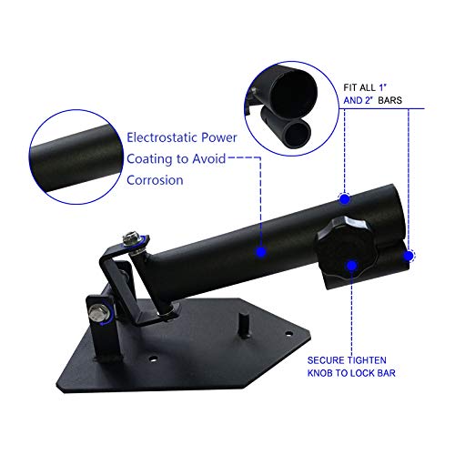 MARSAFIT Portable Landmine Base for Barbell - 360° Rotating Landmine Attachment for 1