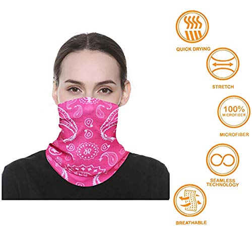 Neck Gaiter Face Mask Buffs - No1 / 12 Multi-Color Headwear for Sports & Outdoor Activities