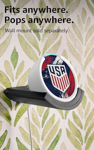 U.S. Soccer Echo Pop Smart Speaker with Limited-Edition Faceplate & Silicone Sleeve - White Variation