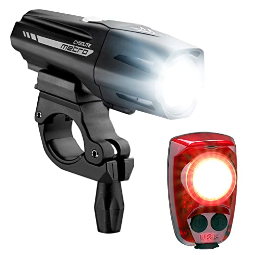 All-Season Cygolite Bike Light Set - 800 Lumen Front & 150 Lumen Tail Lights, USB Rechargeable, Safety Modes