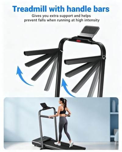Superun Waking Pad Treadmill with Incline - Black, 3.0HP, 7.5 MPH, Foldable