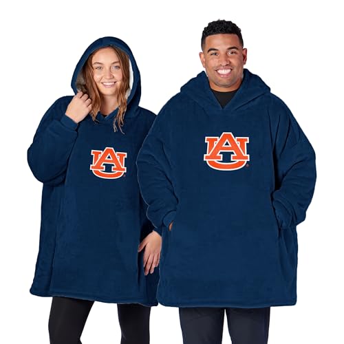 NCAA Unisex Oversized Sherpa Pullover Hoodie - Auburn Tigers Team Color, One Size