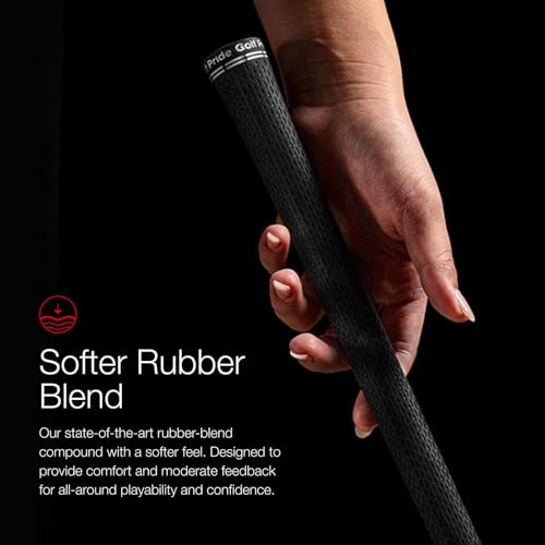 Golf Pride Tour Velvet 360 Golf Grip 13-Pack Black Standard Soft Non-Slip