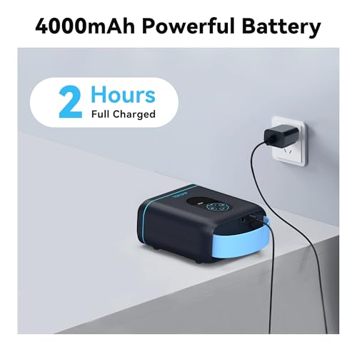Blue Portable Electric Paddle Board Pump TPS260 - 20 PSI Rechargeable SUP Pump