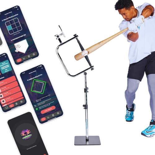 AI-Powered Baseball & Softball Batting Swing Trainer with Adjustable Tee